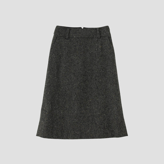WOOL TWEED SKIRT