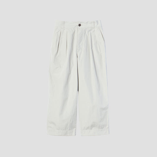 FINE COMPACT COTTON POPLIN TROUSERS