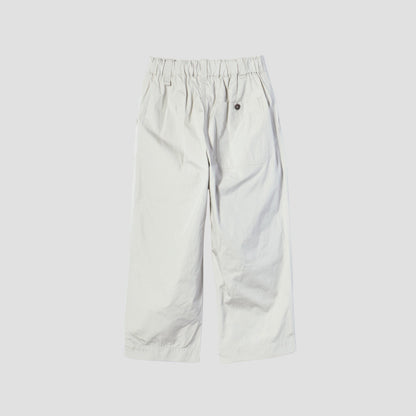 FINE COMPACT COTTON POPLIN TROUSERS