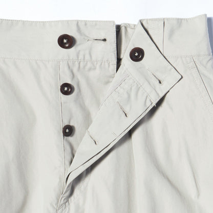 FINE COMPACT COTTON POPLIN TROUSERS