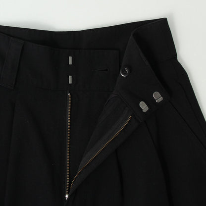WOOL COTTON TWILL TROUSERS