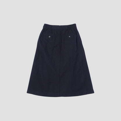 COTTON LINEN PLAIN WEAVE SKIRT