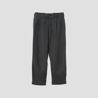 LINEN PLAIN WEAVE TROUSERS