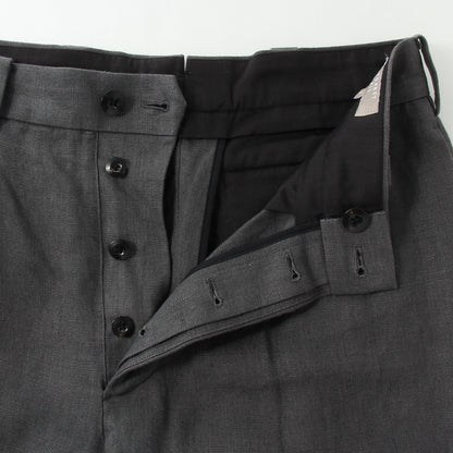 LINEN PLAIN WEAVE TROUSERS