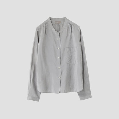 COTTON SILK STRIPE SHIRT