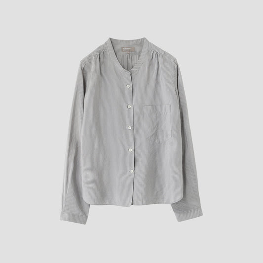 COTTON SILK STRIPE SHIRT