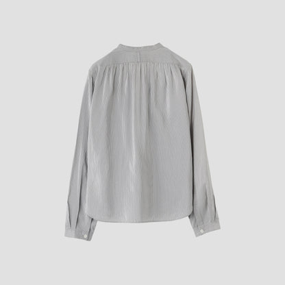 COTTON SILK STRIPE SHIRT