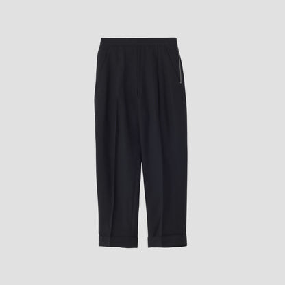 COMPACT BARATHEA WOOL TROUSERS