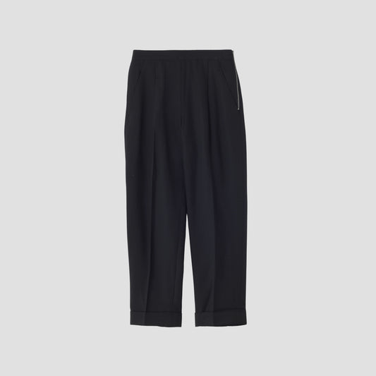 COMPACT BARATHEA WOOL TROUSERS