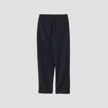 COMPACT BARATHEA WOOL TROUSERS