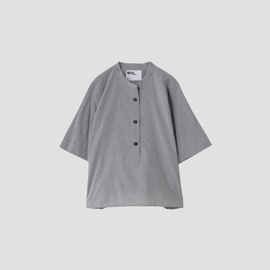 COTTON LINEN STRIPE SHIRT