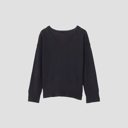 V NECK GUERNSEY KNIT