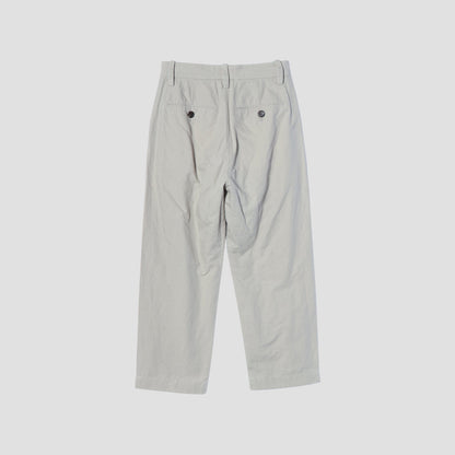 PLAIN WEAVE COTTON LINEN TROUSERS