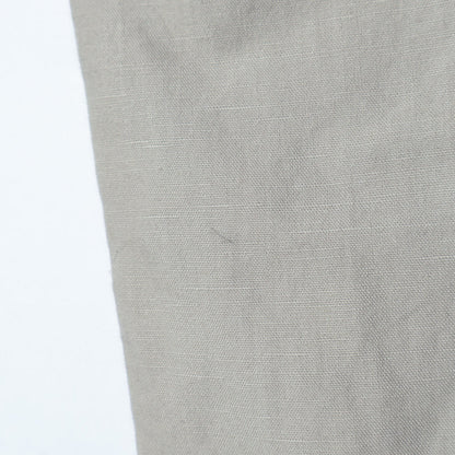 PLAIN WEAVE COTTON LINEN TROUSERS