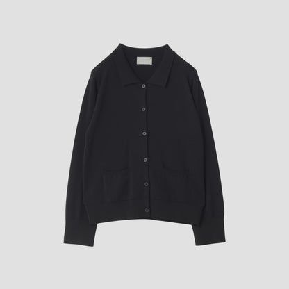 POLO COLLAR CARDIGAN KNIT