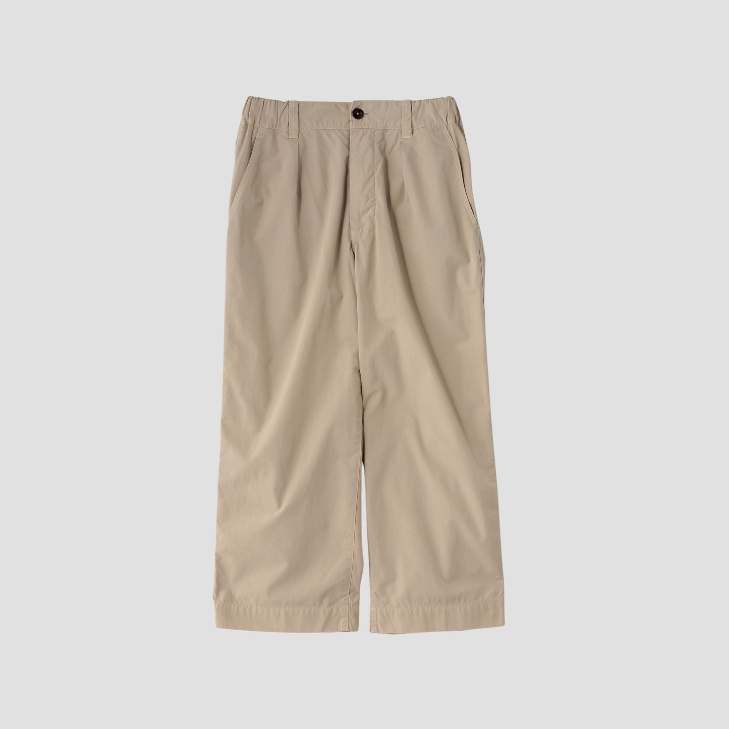 FINE COMPACT COTTON POPLIN TROUSERS