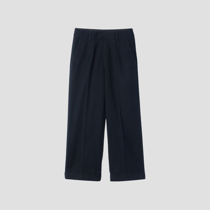 BRUSHED COTTON WOOL TROUSERS