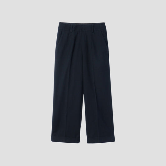 BRUSHED COTTON WOOL TROUSERS