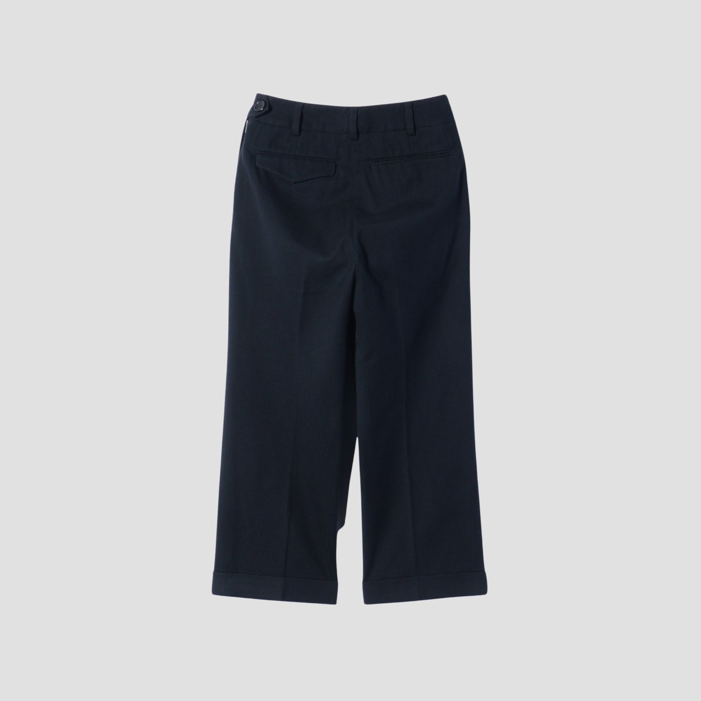 BRUSHED COTTON WOOL TROUSERS