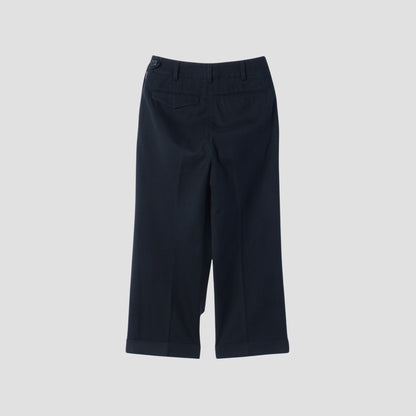 BRUSHED COTTON WOOL TROUSERS