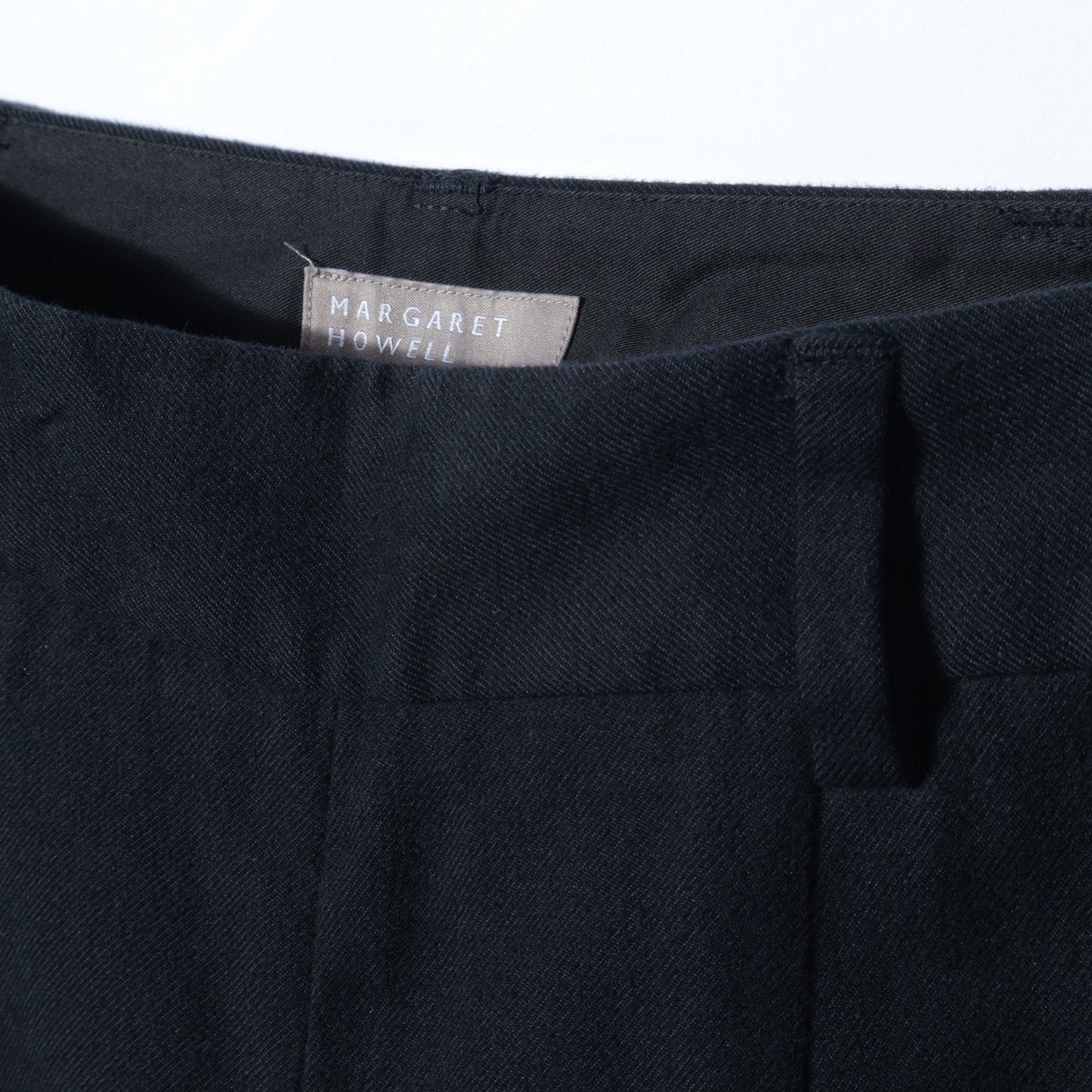 BRUSHED COTTON WOOL TROUSERS