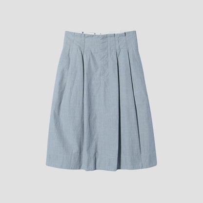 YARN DYE COTTON SHIRTING SKIRT