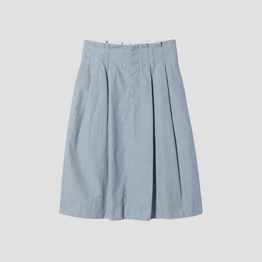 YARN DYE COTTON SHIRTING SKIRT