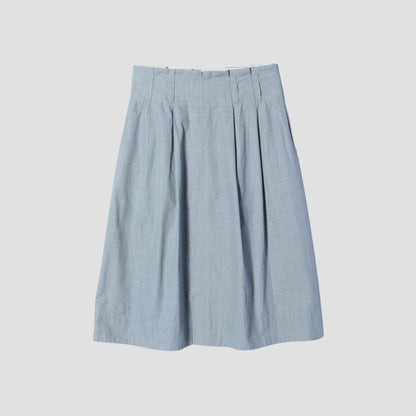 YARN DYE COTTON SHIRTING SKIRT