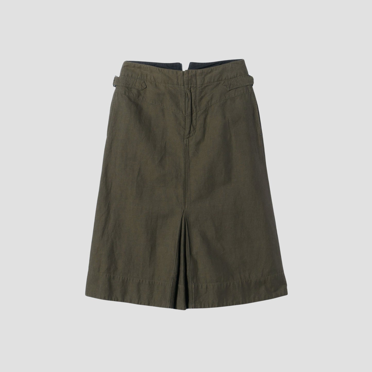 COTTON LINEN TWILL SKIRT