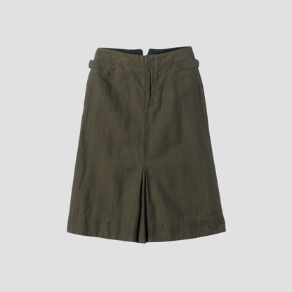 COTTON LINEN TWILL SKIRT