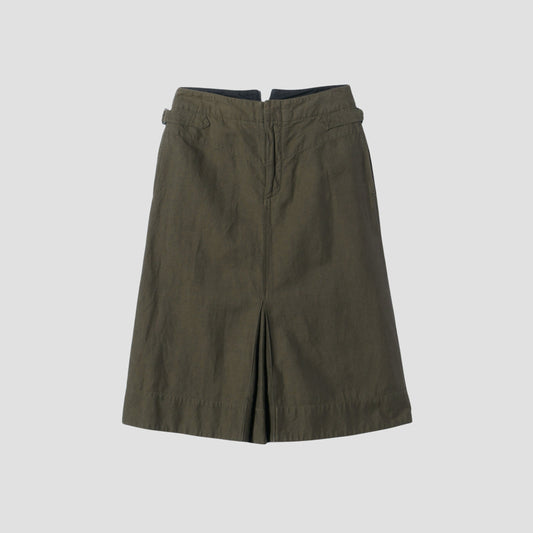 COTTON LINEN TWILL SKIRT