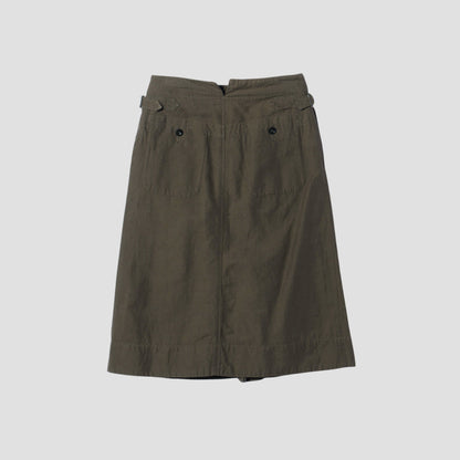 COTTON LINEN TWILL SKIRT