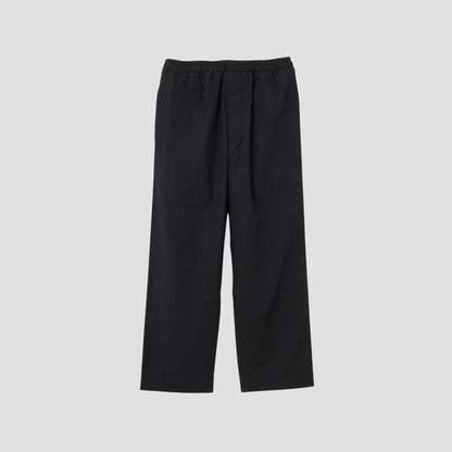 STRIPED DENSE COTTON POPLIN TROUSERS