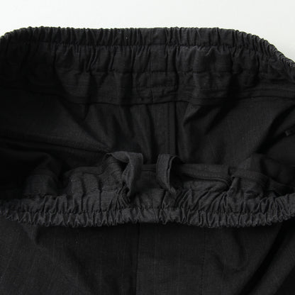 STRIPED DENSE COTTON POPLIN TROUSERS