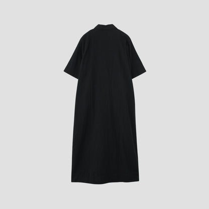 LINEN COTTON PLAINWEAVE DRESS
