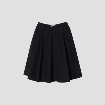 WOOL LINEN POPLIN SKIRT