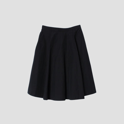 WOOL LINEN POPLIN SKIRT