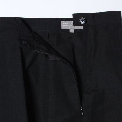 WOOL LINEN POPLIN SKIRT