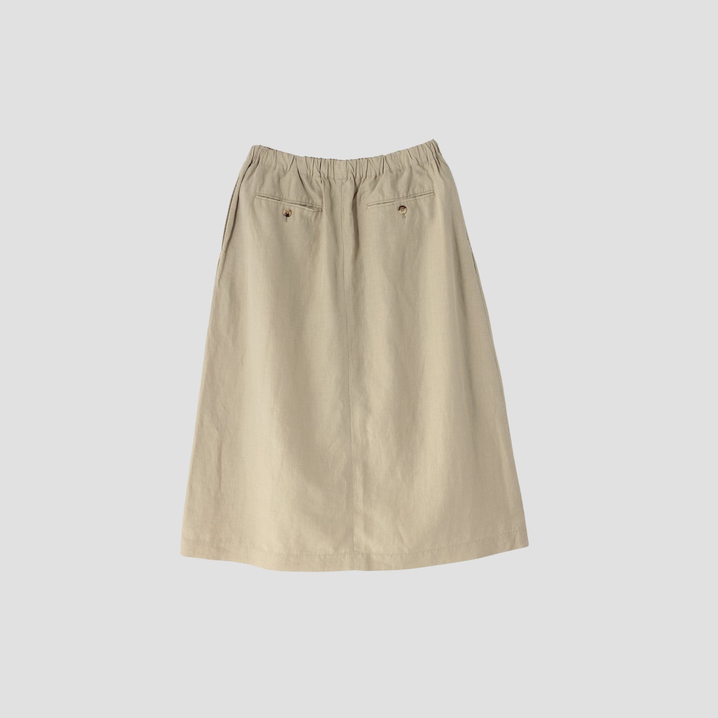 DENSE FINE LINEN POPLIN SKIRT
