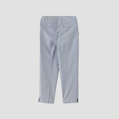 STRETCHED SEERSUCKER TROUSERS