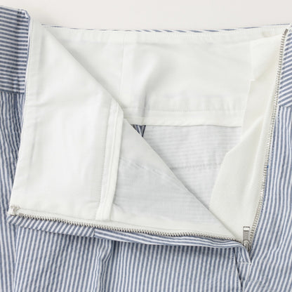 STRETCHED SEERSUCKER TROUSERS