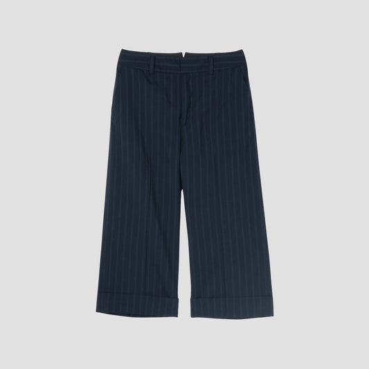 WIDE STRIPE WOOL TROUSERS