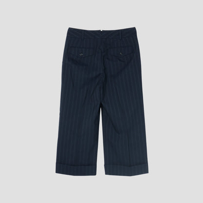 WIDE STRIPE WOOL TROUSERS