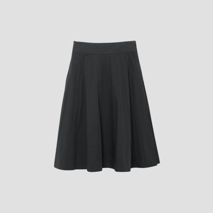 COTTON SILK POPLIN SKIRT