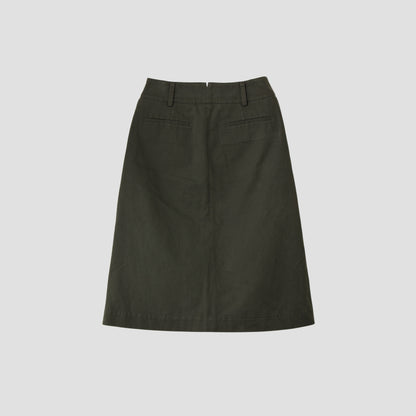 BRUSHED COTTON LINEN SKIRT