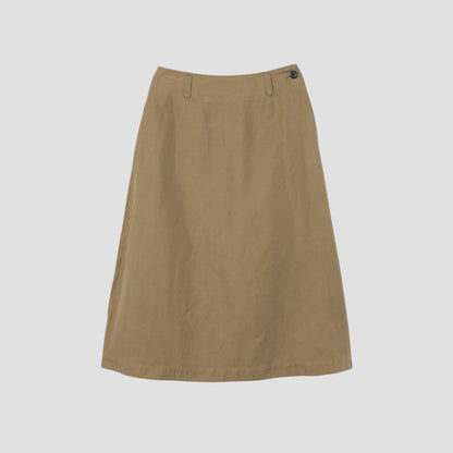 COTTON LINEN TWILL SKIRT