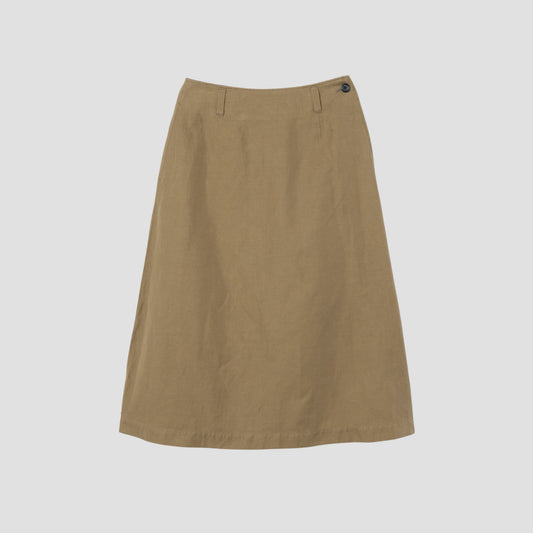 COTTON LINEN TWILL SKIRT