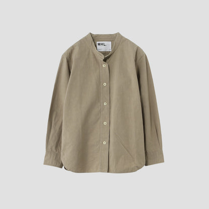 COTTON LINEN PLAIN WEAVE SHIRT