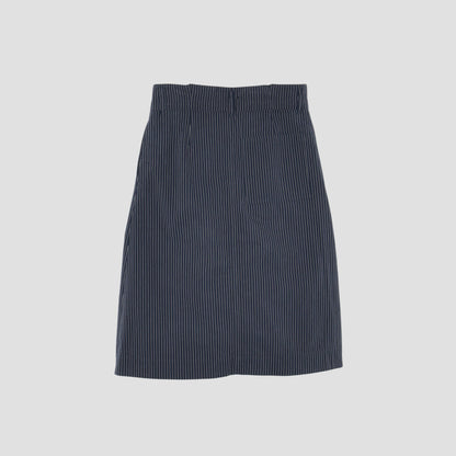 COTTON LINEN STRIPE SKIRT