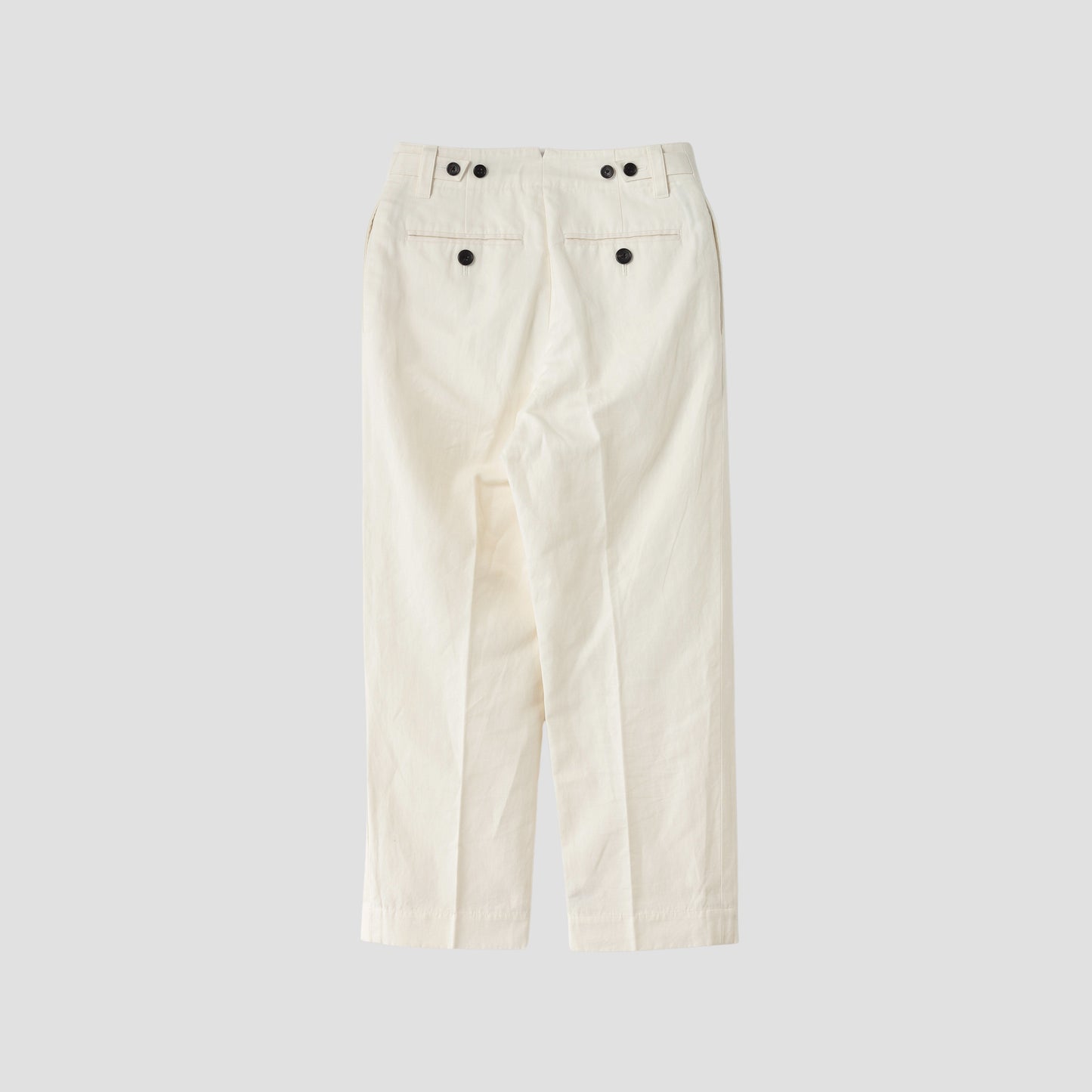 COTTON LINEN TWILL TROUSERS